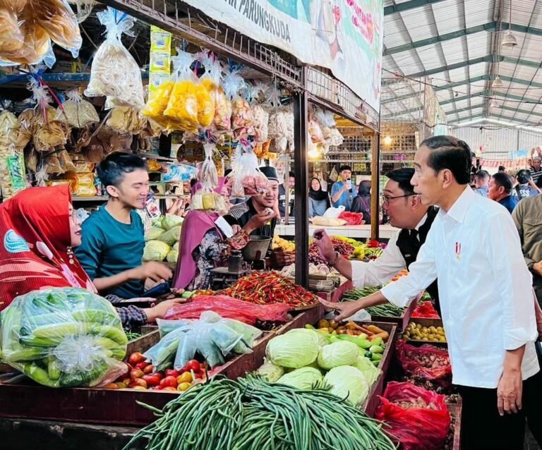 Presiden Jokowi Puji Penurunan Harga Pangan di Pasar Parungkuda