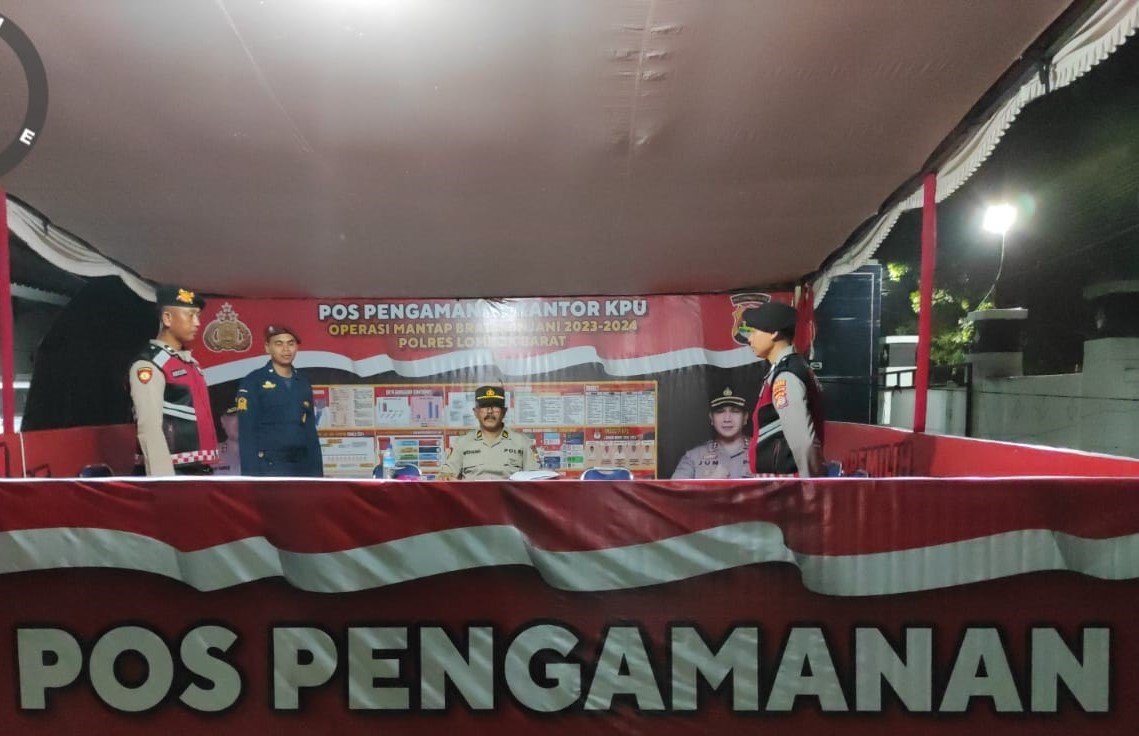 Polres Lombok Barat Perkuat Pengamanan Kantor KPU Menjelang Pemilu 2024
