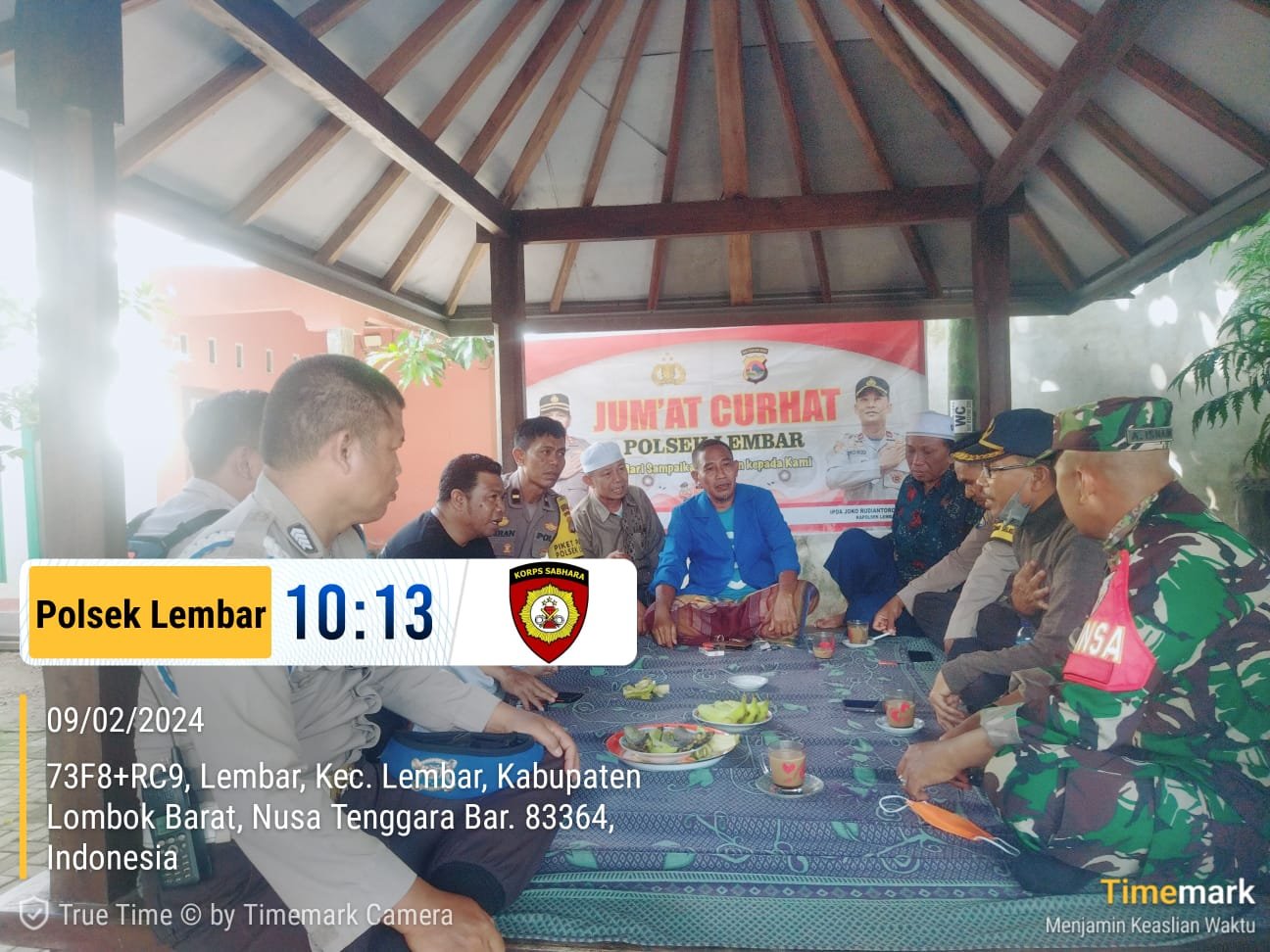 Jumat Curhat Polsek Lembar Menjaga Kamtibmas dan Menyambut Pemilu 2024 Aman di Lombok Barat