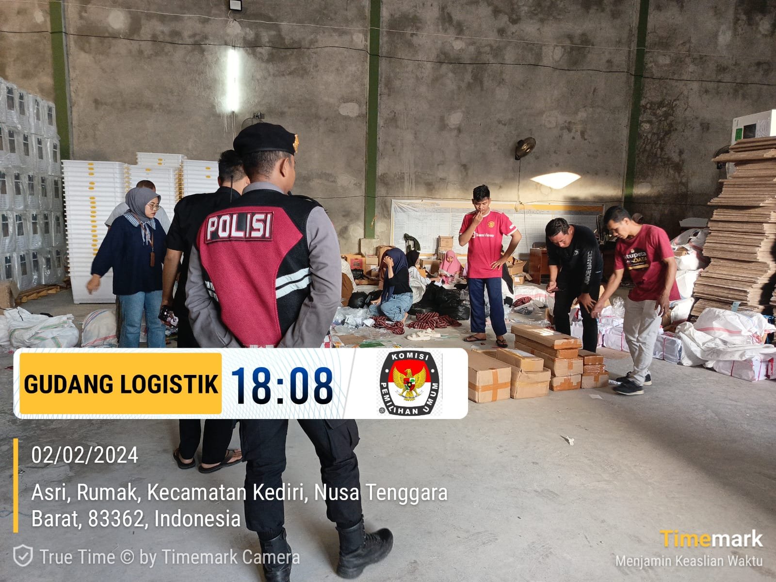 Polres Lombok Barat Amankan Logistik Pemilu di Gudang KPU