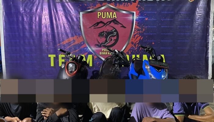 Tim Puma I Polres Bima Kota Berhasil Mengamankan 4 Terduga Pelaku dan 2 Terduga Pelaku 480 Terkait Kasus Curanmor