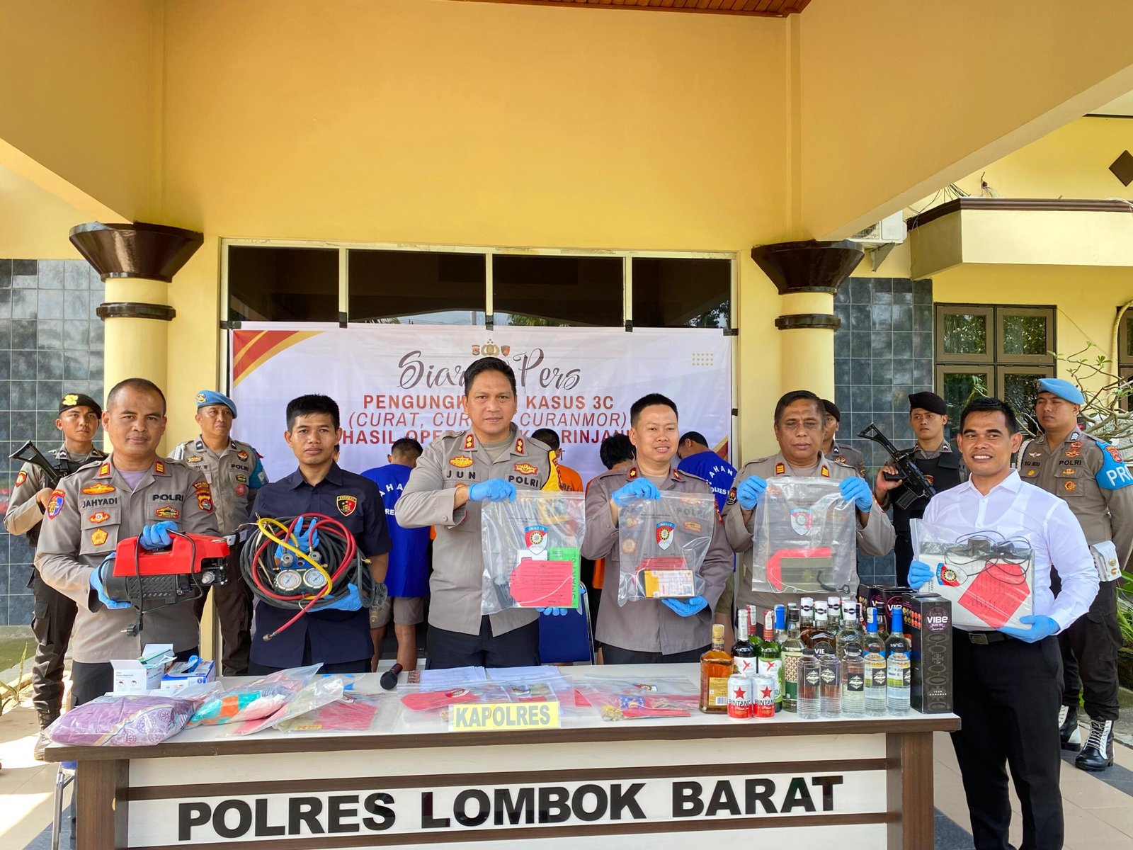 Polres Lombok Barat Ungkap 7 Kasus Curat, Curas, dan Curanmor