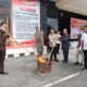 Pemusnahan Barang Bukti Narkoba Jenis Sabu dan Ganja di Mako Polres Lombok Timur