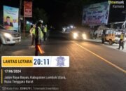 Kasat Lantas Polres Lombok Utara Pimpin Patroli Blue Light, Ini Harapannya 