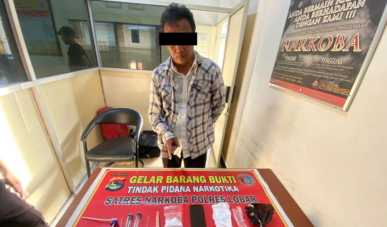 Polres Lombok Barat Berhasil Bekuk Kurir Narkoba Antar Kabupaten