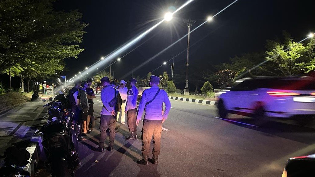 Polsek Gerung Gencar Patroli Bypass Lombok Barat, Tekan 3C dan Balap Liar