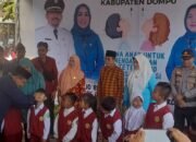 POLRES DOMPU TURUT HADIRI PIN POLIO BARENG PEMKAB, RIBUAN ANAK DIIMUNISASI