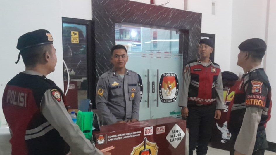 Operasi Gatari Praja 2024, Polres Lombok Barat Jaga Keamanan Objek Vital Pilkada