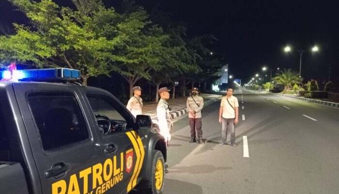 Polsek Gerung Intensif Patroli Bypass Bil 1 & Bil 2 untuk Cegah Kejahatan