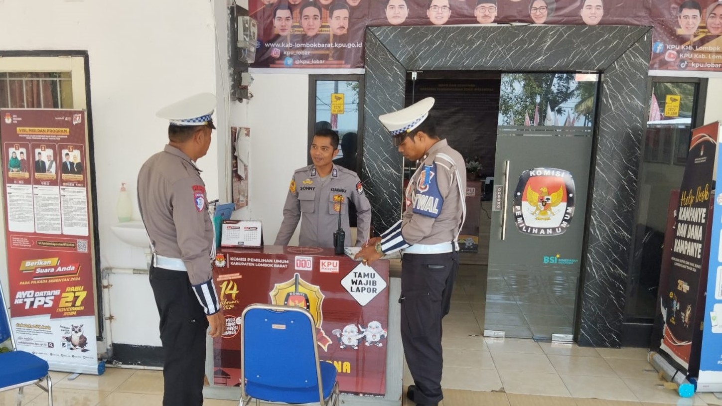 Pengamanan Jalur Lalu Lintas Jelang Pemilu Polres Lombok Barat Antisipasi Kerawanan