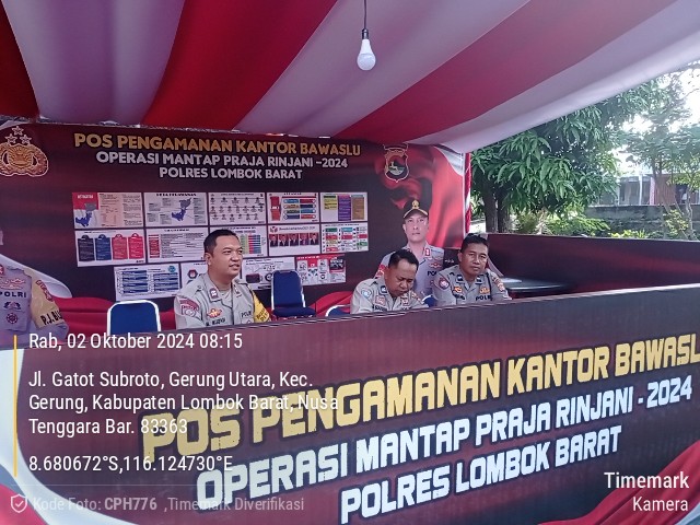 Polres Lombok Barat Perketat Pengamanan Kantor Bawaslu Jelang Pilkada 2024