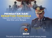 Kapolres Lombok Utara Pimpin Upacara Kesaktian Pancasila