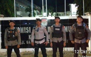 Polres Bima Kota Intensifkan Pengamanan Kantor KPU Kota Bima dalam Tahapan Pilkada Serentak 2024