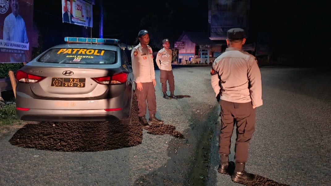 Patroli Blue Light di Perbatasan Lombok Barat Mencegah Kejahatan Malam Hari