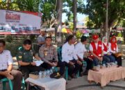 Anggota Polres Dompu Berpartisipasi dalam Kegiatan Donor Darah PMI Kabupaten Dompu