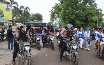 217 Personel Polres Bima Kota Amankan Kampanye Akbar Paslon Pilkada Kota Bima