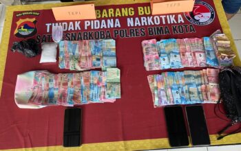 Good Job! Tim Kaisar Hitam Polres Bima Kota Sergap IRT Jual Narkoba, Sabu 96 Gram Lebih dan Uang Rp 42 Juta Diamankan