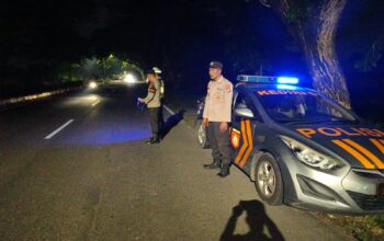 Patroli Blue Light Intensif di BIL, Polsek Kediri Jamin Keamanan Pengguna Jalan