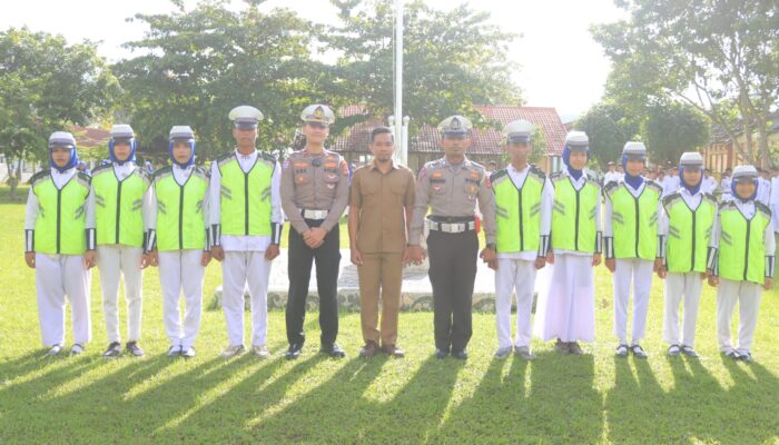 Sat Lantas Polres Sumbawa Barat Lantik Patroli Keamanan Sekolah (PKS)