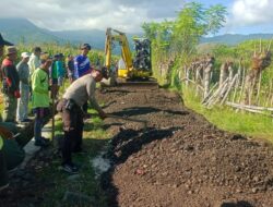 Polsek Jajaran Utan, Buer, Alas, dan Alas Barat Bersinergi dalam TMMD ke-125 Kodim 1607/Sumbawa di Desa Kalebeso