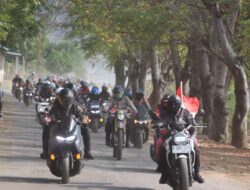 Polres Bima Kota Gelar Touring Merah Putih Sambut HUT ke-80 RI, Wujudkan Semangat Nasionalisme di Tanah Mbojo