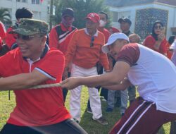 Semarak HUT ke-80 RI di Kota Bima, Kapolres Bima Kota Ikuti Olahraga Bersama Stakeholder