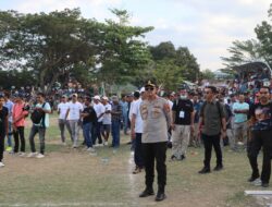 Kapolres Bima Kota Pimpin Pengamanan Final dan Penutupan Turnamen Sepak Bola Bupati Cup 2025
