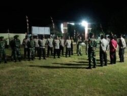 Jaga Sitkamtibmas Kondusif Polsek Monta, TNI dan Sat Pol PP Menggelar Patroli Gabungan