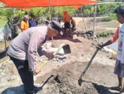 Polri Untuk Masyarakat, Bhabinkamtibmas Polsek Sanggar Gotong Royong Bersama Warga Binaan