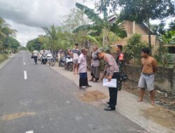 Sat Lantas Polres Loteng Olah TKP Kecelakaan Maut di Pujut. ‎ ‎