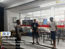 Polsek Alas Barat Gelar Patroli ‘Blue Light’, Antisipasi 3C dan Premanisme