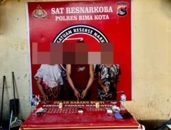 Nekat Jual Narkoba, Pasutri dan Seorang Pria Diciduk Tim Opsnal Sat Resnarkoba Polres Bima Kota
