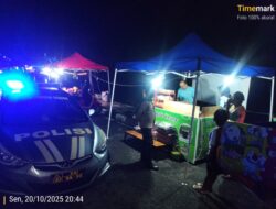 Tingkatkan Kewaspadaan Malam Hari, Polsek Labuhan Badas Rutinkan Patroli Blue Light di lokasi keramaian 