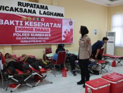 Polres Sumbawa Gelar Bakti Kesehatan Donor Darah dalam Rangka Hari Jadi Humas Polri yang Ke-74