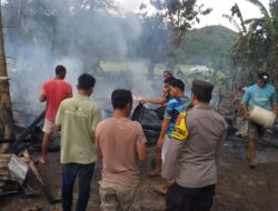 Diduga Konsleting Listrik, Rumah Panggung 16 Tiang di Desa Taloko Hangus Dilahap Sijago Merah