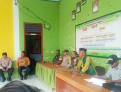 Bhabinkamtibmas Desa Mbuju Amankan Unjuk Rasa dan Berikan Imbauan Kamtibmas