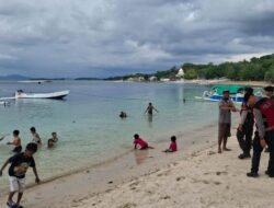 Patroli Samapta Polres Lobar Amankan Pantai Elak-Elak Sekotong