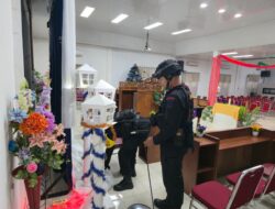 Jelang Natal dan Tahun Baru, Polri Sterilisasi Tempat Ibadah Nasrani di Maluk