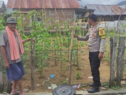 Bhabinkamtibmas Desa Manemeng Laksanakan Pendampingan Pekarangan Pangan Bergizi