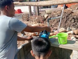 Polres Padang Pariaman Gencarkan Pembangunan Sumur Cincin di Hunian Sementara Warga Anduriang
