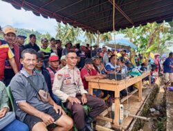 Pengamanan Kegiatan Karapan Kerbau Desa Bangkat Munteh Berjalan Aman dan Kondusif