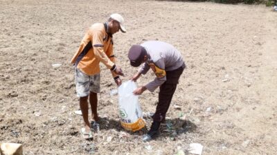 Bhabinkamtibmas Desa Sermong Salurkan Bibit Jagung, Dorong Ketahanan Pangan di Sumbawa Barat