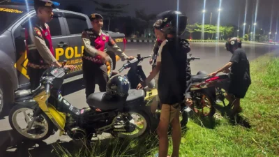 Polres Lombok Barat Patroli Jalur Bypass BIL Antisipasi Balap Liar