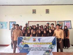 Edukasi Tertib Berlalulintas di Kalangan Pendidikan Unit Dikyasa Satlantas dan Sat Binmas Polres Bima Sambangi SMAN I Belo