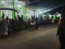 Pastikan Masyarakat Beribadah Dengan Tenang dan Nyaman Polsek Monta Menggelar PAM Sholat Tarawih