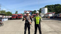 Unit Pam Obvit Sat Samapta Polres Bima Kota Laksanakan Pengamanan Objek Vital di Pertamina Bima