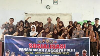 Bag SDM Polres Bima Kota Sosialisasikan Penerimaan Terpadu Anggota Polri T.A. 2026 di SMAN 4 dan SMAN 5 Kota Bima