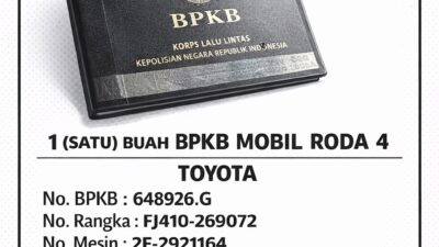 Informasi Kehilangan BPKB Mobil R4