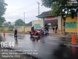 Kapolsek Labuhan Haji Pimpin Kegiatan Rawan Pagi di Depan SDN 1 Labuhan Haji