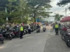 Tradisi Presean Padati Taman Kota, Satlantas Polres Lombok Barat Pastikan Jalur Tetap Lancar